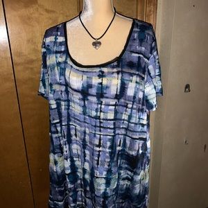 Vera Wang print tunic with edging details